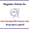 CERN Short Term Internship 2022 in Geneva Switzerland