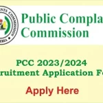 Public Complaints Commission Recruitment 2023/2024 – www.pcc.gov.ng